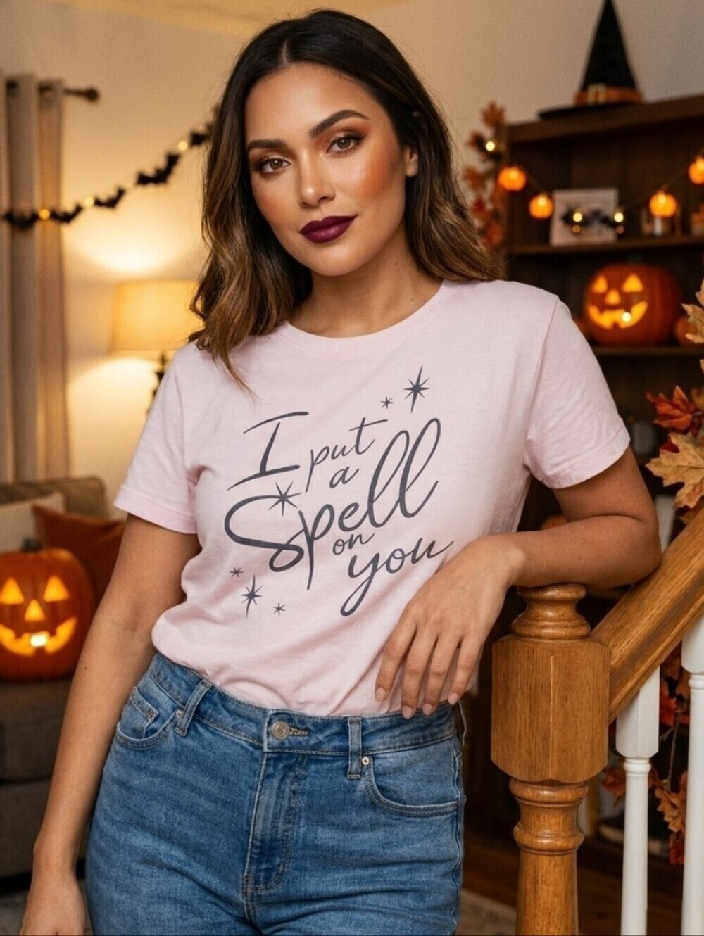 Lularoe Liv Small Light Purple I Put a Spell on You T-Shirt